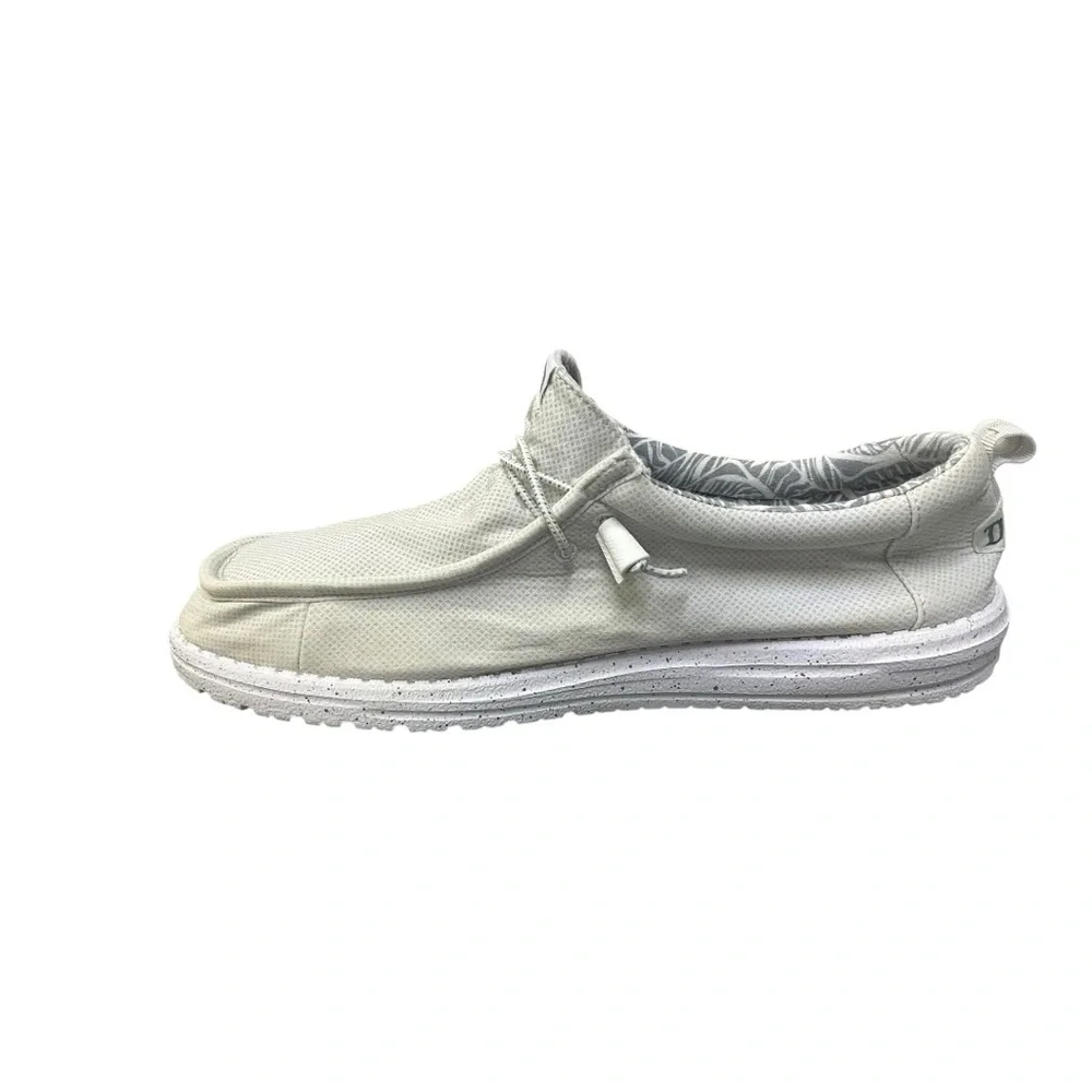 ⚡️ Hey Dude Wally Hybrid White Nylon Slip-On Shoes |‎ Men’s 13